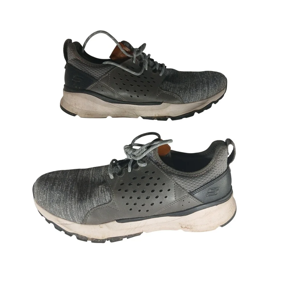 Skechers 65659W Sneakers 9W Grey Wide Fit Air-Cooled‎ Memory Foam Walking Shoes